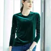 Women's Blouses Women Loose Velvet Shirts Vintage Solid Long Sleeves All Match Shirt Streetwear Female Basic -