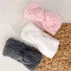 Plush Cross Baby Headbands jagnięcy wełniane opaski do włosów miękkie ciepłe koralowe polarowe opaska do włosów dla dzieci