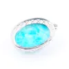 Natural Gem Stone Egg-Shape Necklaces Pendants Tiger Eye Lapis Lazuli Clear Crystal Opal Reiki Healing Jewellery Gift BN329