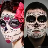 Festive Party Supplies Halloween decoração de face tatuagem adesivos de maquiagem facial sticker dia da máscara de face máscara de caveira morta tatuagens de máscaras à prova d'água