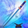 طراز السيف لبنات البناء ألعاب Cosplay Roronoa Zoro Simulation Katana Samurai Knife Bamboo Bricks Boys Toy Gifts