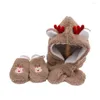 Beretten 1 Set Kids sjaalhandschoenen nuttig Colorfast High Rettery for Winter Baby Hoed Children Matss