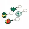 Fashion Jewelrykey Chains 1st PVC Chain Leaf Forme Key Ring Creative Green Plant Lips Design Key Holder Fit Men Women Bag Car Key290a