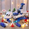 Auto modello Diecast Qwz Nuovo Aircraft Simulation Traccia inerzia Aereo con luci Musica Aereo Passenger Aereo Aereo Airlliner per bambini Gifts 0915