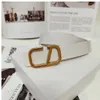 Designerbälte Herr Dam Lyxbälten Stort guldspänne äkta läder Modebälten Klassiskt band ceinture 3,0 cm Bredd Svart Röd Vit Färg Med Box