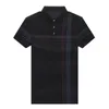 Heren Polos 2022 Spring herfst reversoverhemden Men Ice Silk Short Sleeve Stripe Buttons T-shirts voor mannelijk bedrijf Casual