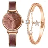 Armbandsur 2022 Brand Women Watches Luxury Dress Rose Gold Dial Armband Set armbandsur Ladies Quartz Sport Watch