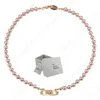 Saturn Necklaces Pearl Beaded Diamond Tennis Necklace Woman Silver Chains Vintage Trendy Style Desigenr With box2568