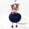 Party Favor Christmas Gift Keyring Plush Keychain hanger Cartoon Elk Bagage Decoratie Key Chain Party ornamenten SN4161