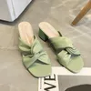 Outdoor Fashion Slippers Summer Open Toe Elegant Solid Sandals Women Mules Shoes Female High Heels Platform