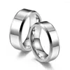 Cluster Ringe Mode Schwarz / Silber Farbe 6mm 8mm Wolframstahl Ring für Männer Glatte Doppelschräge Hochzeit Verlobungsschmuck