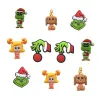 Toptan Grinch Noel Croc Charms için tıkanık ayakkabı Yumuşak Kauçuk PVC Aksesuarları Noel Hediye