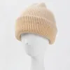 BeanieSkull Caps Cashmere Rabbit Fur Beanie Donna Cappelli invernali Lana lavorata a maglia Warm Glitter Skullies Berretti Gorros Berretto femminile Cofani all'ingrosso 220916