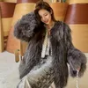 Frauen Pelzmantel frauen 2022 Winter Natürliche Leder Gras Jacke Langarm Warme Mode Luxus Mantel