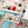 Diecast Model s Electric Parking Building Racing Rail Car Train Track Toy per bambini Regali Avventura meccanica Brain Table Game 0915