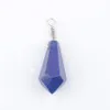 Natural Stone Pendants Wicca Hexagon Beads Pendulum smycken Amethyster Aventurine Crystal Opal Quartz Bn449