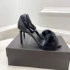 Scarpe eleganti Tacchi alti Donna Sexy Sandali in visone sottile Décolleté con cinturino alla moda alla moda estiva 2022 Sapato Feminino