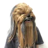 Máscaras de festa máscara de cosplay Chewie Plush Animal Latex Mask Helmet Halloween Acessórios de festa 220915