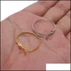Hoop Huggie 10st/Lot Gold Round Earring Hoop Hooks For Jewelry Making DIY örhängen Tillbehör Tillbehör 1501 Q2 Drop Deliver