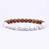Armband aus vulkanischem Stein für Männer, Lava-Holz, 8 mm Perlen, Armband, tibetischer Buddha, Handgelenkkette, Damen und Herren, Schmuck, Geschenk