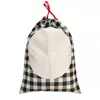 Sublimation Santa Sacks Linen Drawstring Bag Christmas Decorations Blank Heat Transfer DIY Gift Sugar Bags Pocket