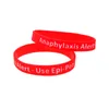 Bracelet en silicone alerte de l'anaphylaxie 1pc Quelle meilleure façon de transporter le message qu'avec un rappel quotidien269w