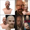 Masques De Fête Nouveau Film Celebrity Masque En Latex Breaking Bad Professeur M. Blanc Costume Réaliste Halloween Cosplay Props X0803 Zlnewhome Dh3J5