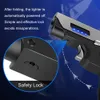 Unique Lighter Windproof Gas-Electric Plasma USB Rechargable Lighters Gift for Men Folding Gun Butane Torch Turbo Jet Flame Cigar Lighter