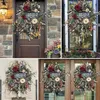 クリスマスの飾り祝福された花輪の一年中チーター毎日の装飾フォントドア秋の飾りハウスガーランド220916