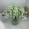 Floras de seda artificial de seda falsa de gipsophila solteira de gigso branco único Planta Casa Decoração de Casamento FY3762 916