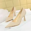 0382-1 Sandaler Style Fashion Simple Sexy Nightclub Women's Shoes Thin Shallow Mouth Pointed Stone Single