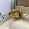 Luxury Lady Armband Women Watch Gold Snake Watches Top Brand Diamond rostfritt stål armbandsur för damer jul valentine235p