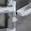 Zeepgerechten 2022 wandmontage roteerbare houder pons vrije rotatie 2-laags schotelopslagrek plank