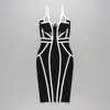 Ladies strap bodycon cocktail party bandage dress sexy evening party cutout dresses factory price D112