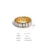 Accessoires bon marché anneaux bijouxés yhpup 316l en acier inoxydable zirconi anneau de luxe bijoux de mariage fiançailles de mariage ...