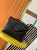 حقيبة فاخرة 2022 مصممة مصممة للنساء الفاخرة من جلد الغزال Toy Loulou Bag Bag Bag Medium 494699 Flap Sunset 7a Quality