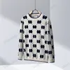 Xinxinbuy Męski designerski sweter Bluzy Paris Żakardowe podwójne litery damskie Bluzy czarny biały M-2XL