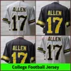 Wyoming Josh Allen Football Jersey Brown White Coffee University Mens T-shirt uniformer Stitcehd Jerseys Men