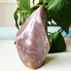 Decorative Figurines Natural Stone Ocean Jasp Cream Torch Crystal Display Home Decoration Color Romantic Multi-inclusions