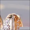 Hoop Huggie Electroplating 18K Gold Earrings Zircon Women Fashion Jewelry Hoop Earringear Clasp Rhinestone Crystal Valentines Day Gi Dhrwg