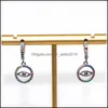 Hoop Huggie Pipitree Zircon Jewelry Round Charm Evil Eye Earrings Mticolor Cz Stones Hoop Loops For Women Lady Fashion Brincos Hie Dhrfy