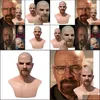 Maski imprezowe Nowy film celebrytka lateksowa maska ​​Breaking Bad Profesor Mr White Realistic Costume Halloween Cosplay Props x0803 ZlNewH4840740