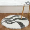 Tapis Tapis de chevet en peluche chambre salon maison baie vitrée tapis Imitation laine boutique complète couleur ronde tapis de fourrure DT-49
