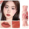 Lucidalabbra 1Pc Specchio Rosa Caramella Smalto Carino Rossetto Impermeabile Macchiato Liquido Nutriente Plumper Cosmetici Strumenti per il trucco