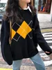 Kvinnors tröjor Kvinnor Stickad tröja Fashion Overized Pullovers Ladies Winter Loose Sweater Korean College Style Women Jumper Sueter Mujer 220916