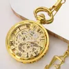 Pocket Watches Retro Large Men Watch Hollow Transparent Straight Plate Without Cover Manual Mechanical Vintage