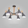 Hängslampor kreativa dröm nordiska ljus marcaroon enkel gummiträ järnkonst lampa för sovrum kök hall restaurang
