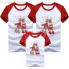 Family Matching Outfits New Year Girls Boy Mom Dad T-shirt Cotton Short Sleeve Cartoon Print Christmas Family Matching T-shirt Mother Daughter Clothes L220916