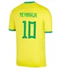 2023 2024 Brazilië Voetbal Jersey Marcelo Pele Paqueta Neres Coutinho Firmino Jezus 22 23 Brazilië Voetbalshirt Kids Kit mannen Vrouwen
