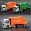 Diecast Model S高品質1 48ガベージトラックのおもちゃ誕生日プレゼント教育のきれいなゴミ箱のおもちゃギフト0915